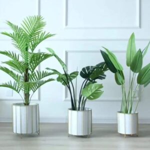 Modern Decorative Plant Pots with Stand – Set of Stylish Indoor Planters