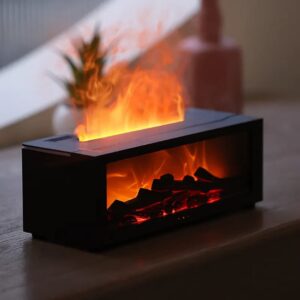 LED Flame Effect Humidifier and Decorative Fireplace.